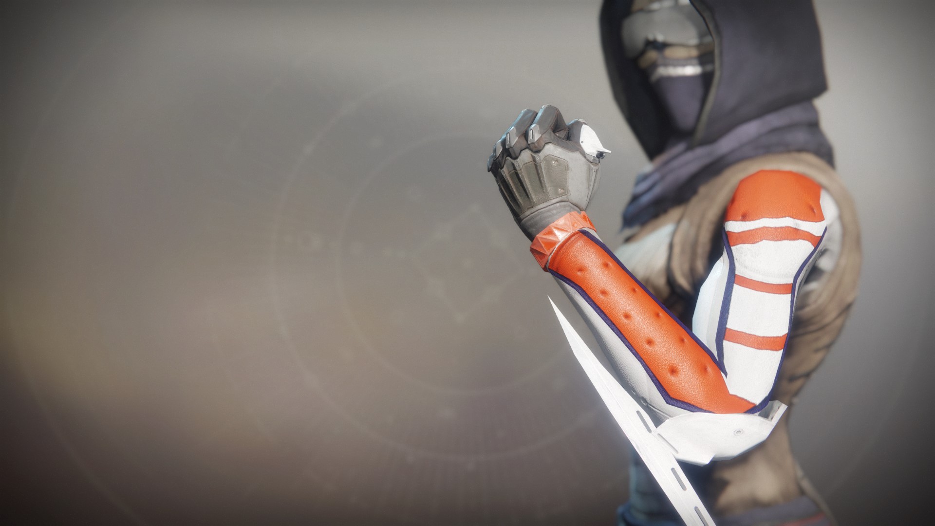 An in-game render of the Fire-Forged Hunter Arms Ornament.