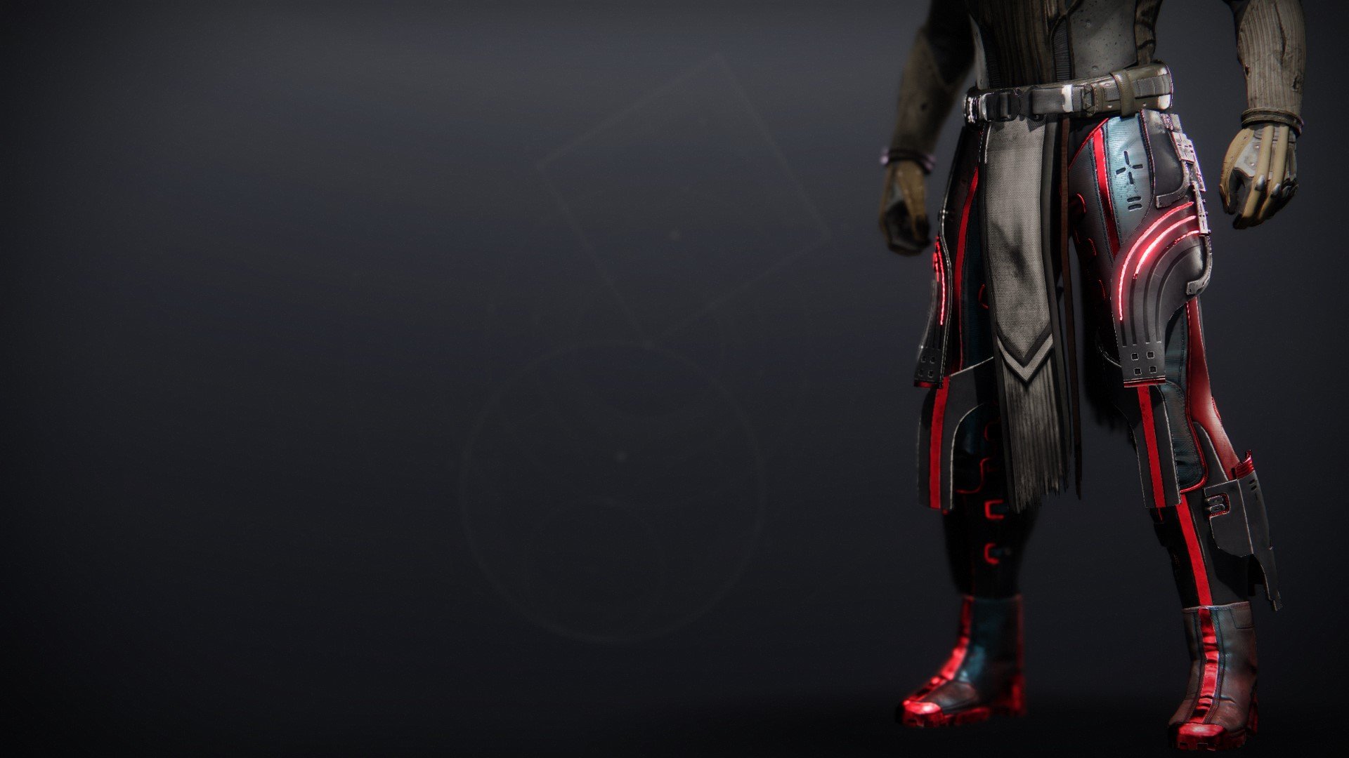 An in-game render of the Techeun's Regalia Greaves.
