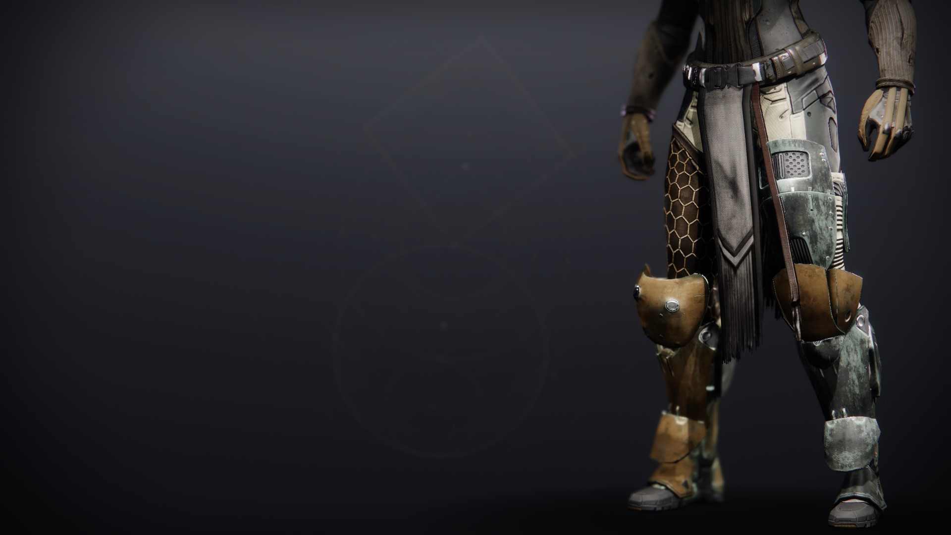 An in-game render of the Tangled Web Greaves.