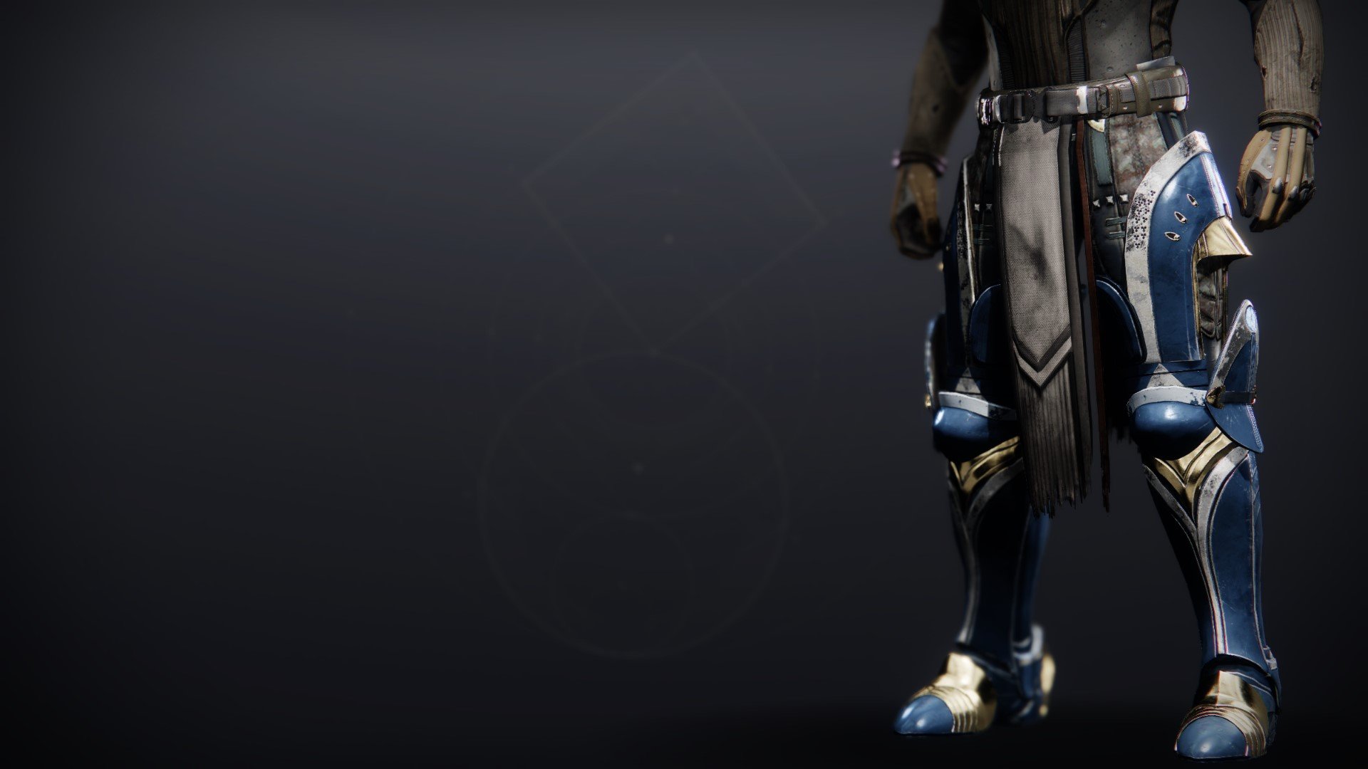 An in-game render of the Greaves of the Great Hunt.