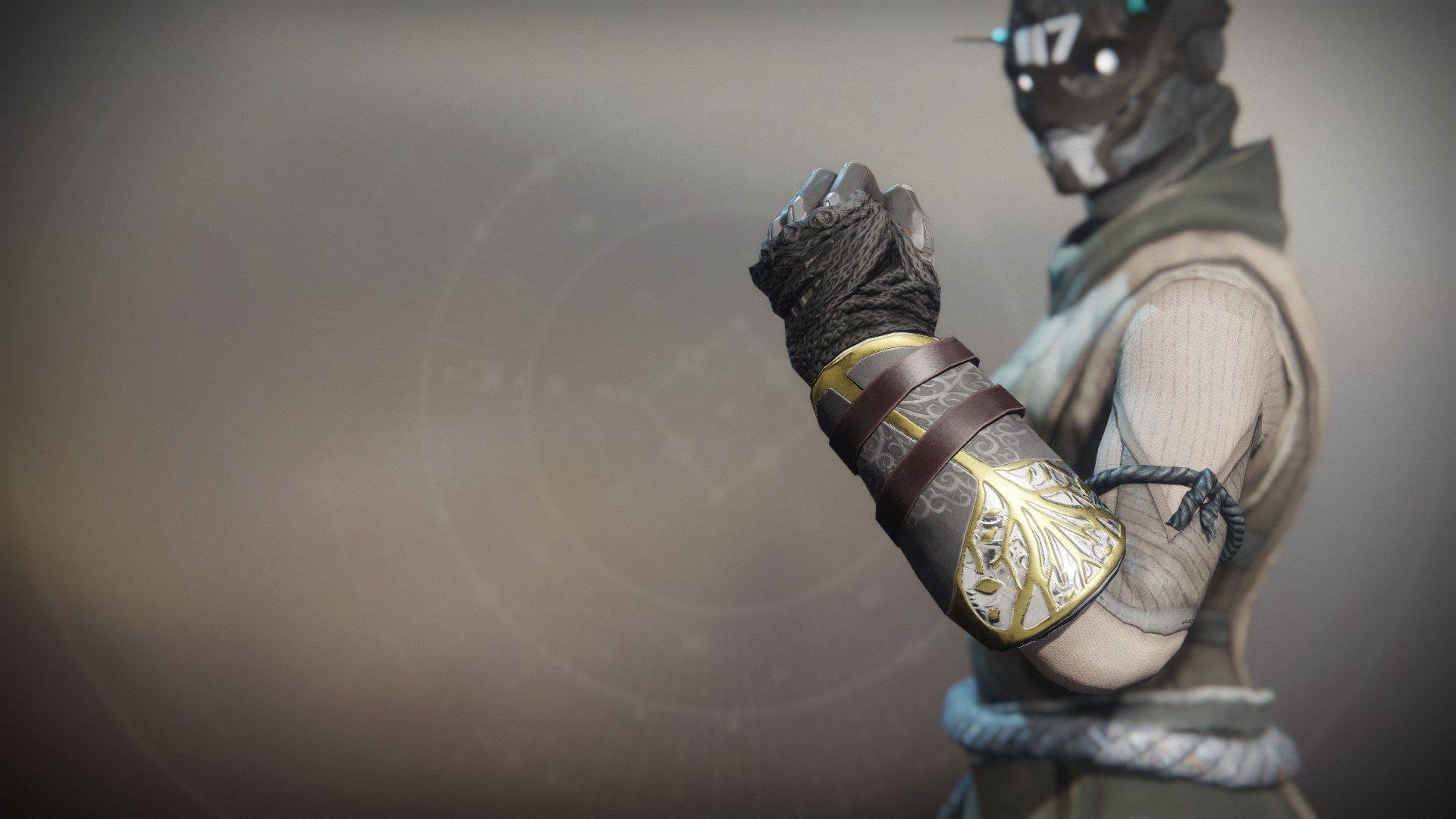 An in-game render of the Iron Truage Gloves.