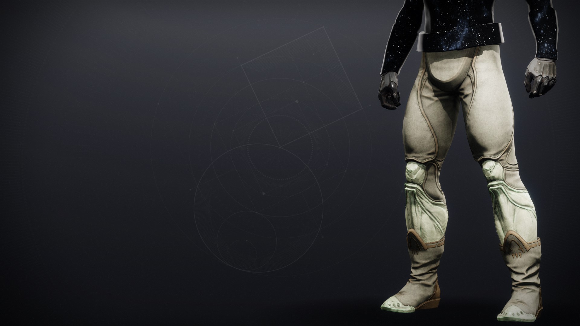 An in-game render of the Veiled Tithes Boots.