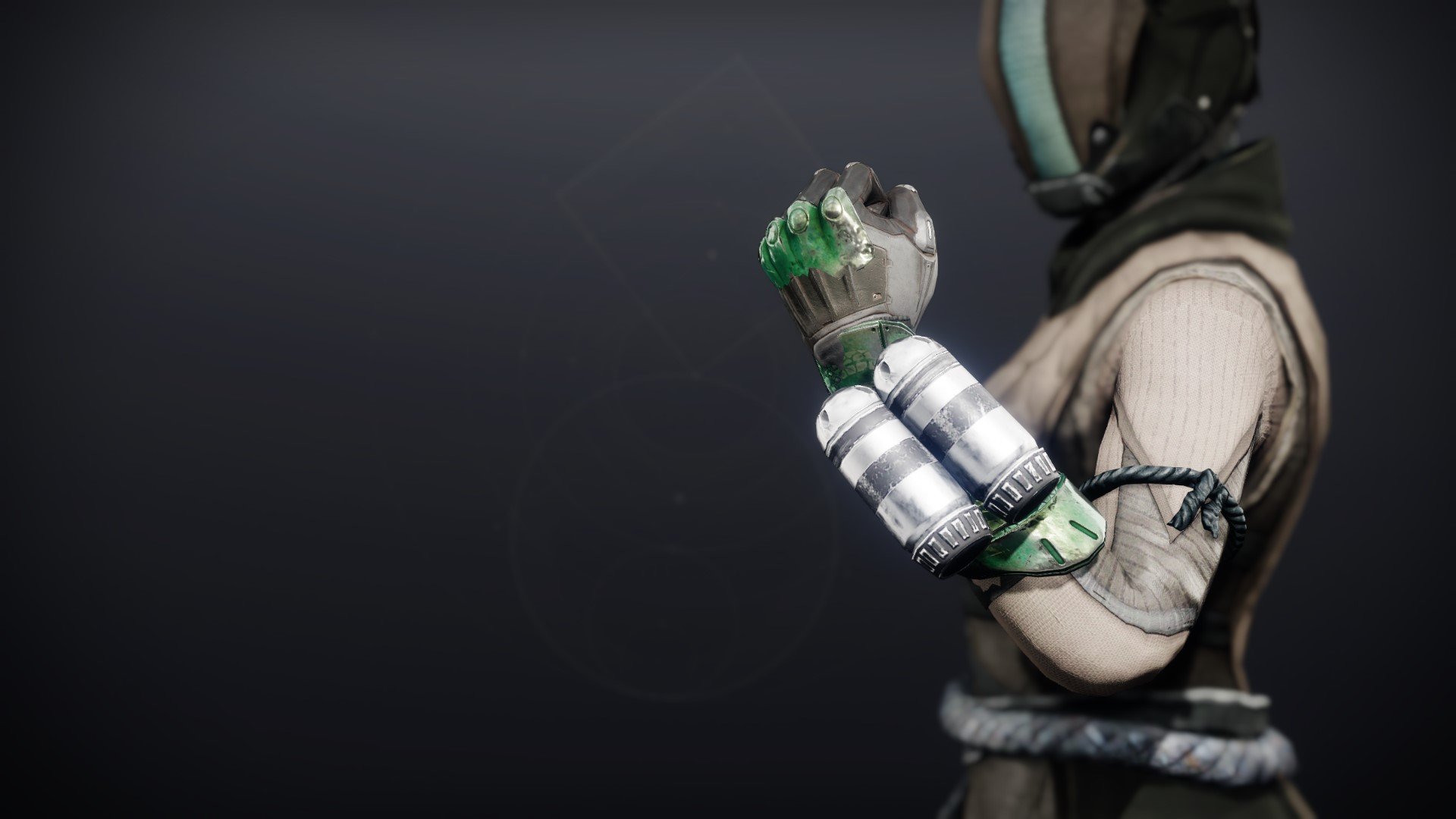 An in-game render of the Calamity Rig Gloves.