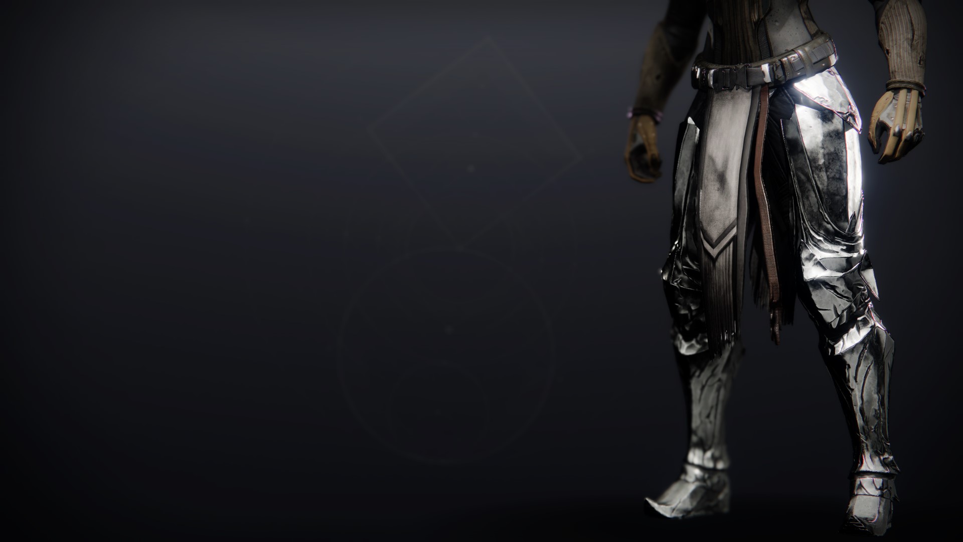 An in-game render of the Descending Echo Greaves.