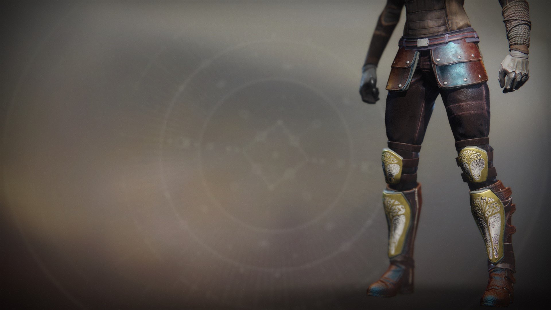 An in-game render of the Iron Truage Boots.
