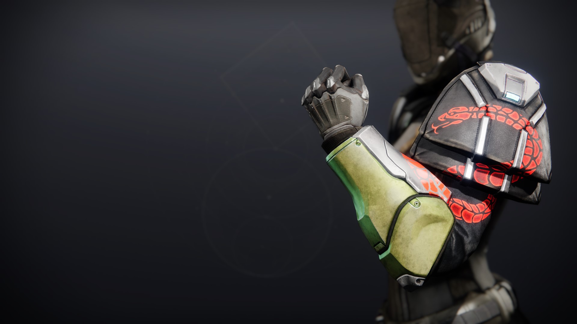 An in-game render of the Illicit Invader Gauntlets.